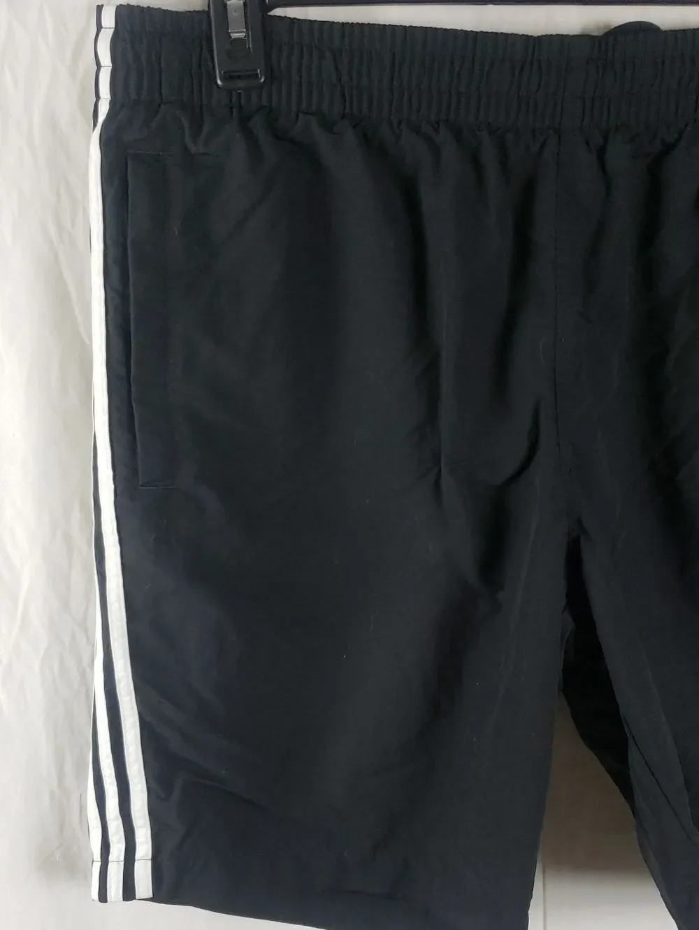 Adidas Men's 2XL Black 3 Stripes Swim Shorts